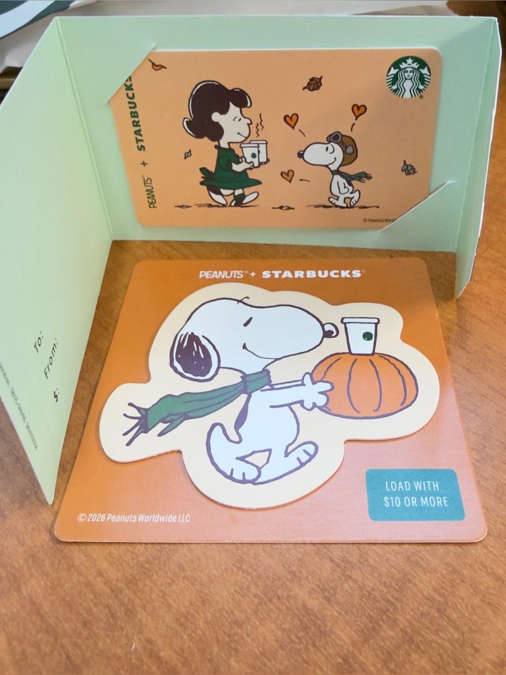 Peanuts x Starbucks 2x Unloaded Gift Cards